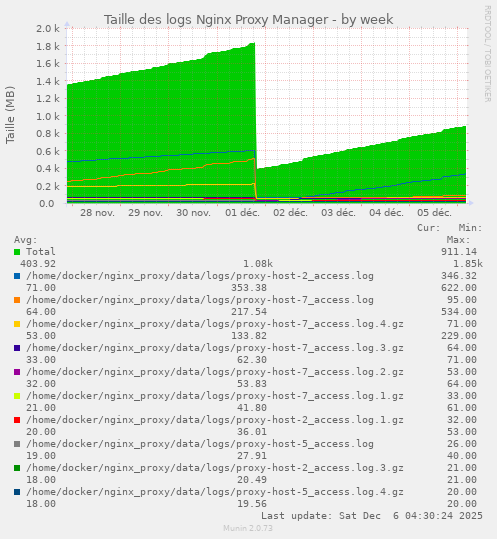 Taille des logs Nginx Proxy Manager